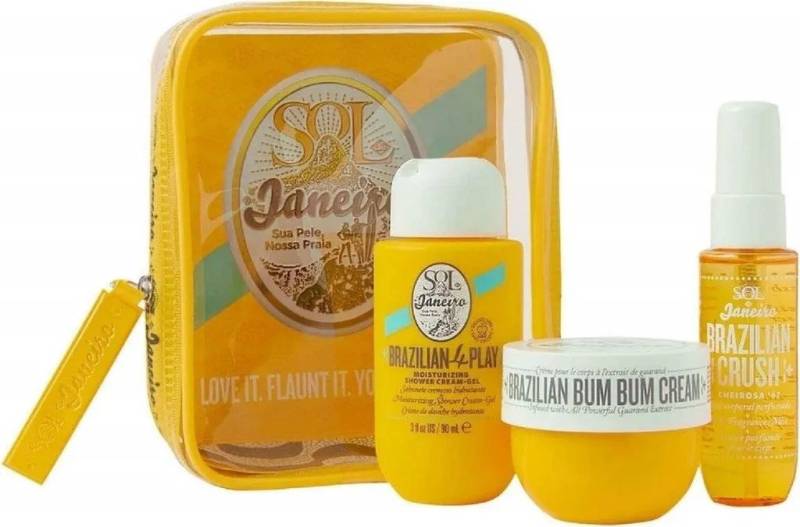 Sol de Janeiro Pflege-Set Jet Set Körperpflegeset, Luxuriöses Pflegeset mit brasilianischem Jasmin- und Drachenfruchtduft von Sol de Janeiro