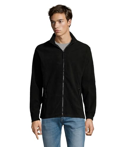 Sol's Herren North Fleecejacke, Schwarz, L von SOL'S