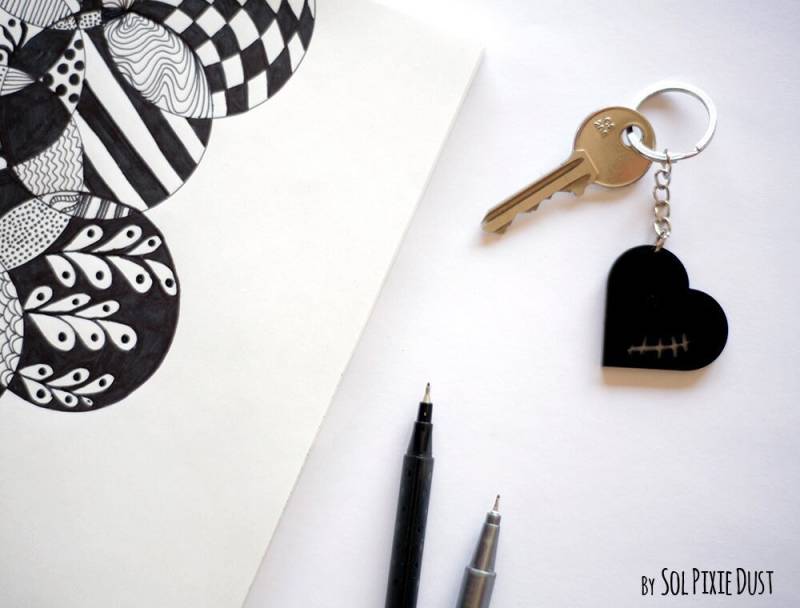 Schlüsselanhänger - Genähtes Herz Schlüsselanhänger - Genähtes Herz von SolPixieDust