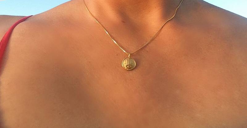 Gold Hamsa Halskette Vermeil Filled Evil Eye Boho Solajewelryco von Solajewelryco