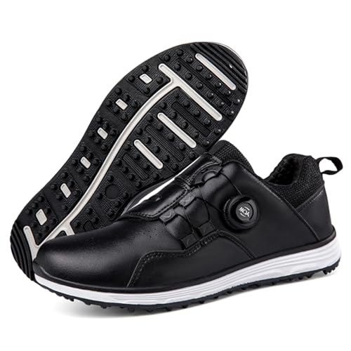 Solamni Herren-Golfschuhe, spikeless, wasserdicht, rutschfest, atmungsaktiv, für den Außenbereich, Freizeit-Sneaker für Golf-Training, Schwarz , 43 1/3 EU Solamni Herren-Golfschuhe, spikeless, wasserdicht, rutschfest, atmungsaktiv, für den Außenbereich, Freizeit-Sneaker für Golf-Training, Schwarz , 43 1/3 EU von Solamni