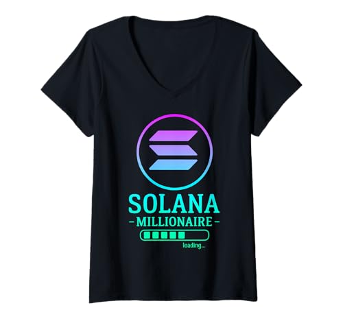 Damen Solana Millionaire Wird geladen T-Shirt mit V-Ausschnitt Damen Solana Millionaire Wird geladen T-Shirt mit V-Ausschnitt von Solana Tees & Apparel Co