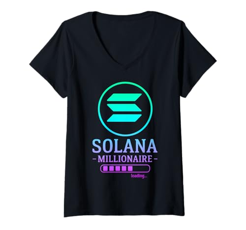 Damen Solana Millionaire Wird geladen T-Shirt mit V-Ausschnitt Damen Solana Millionaire Wird geladen T-Shirt mit V-Ausschnitt von Solana Tees & Apparel Co