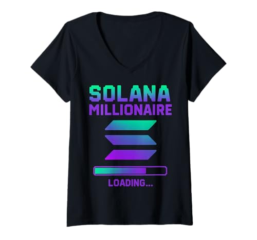 Damen Solana Millionaire wird geladen T-Shirt mit V-Ausschnitt Damen Solana Millionaire wird geladen T-Shirt mit V-Ausschnitt von Solana Tees & Apparel