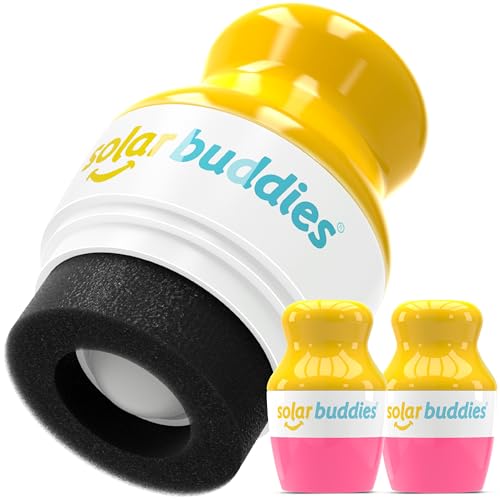 Solar Buddies Sonnencreme-Applikator - 2x Pink - Nachfüllbarer Roll-on Schwammapplikator für Sonnencreme, Sonnenmilch & Lotion für Kinder, Erwachsene & Familien - Fasst 100ml von Solar Buddies