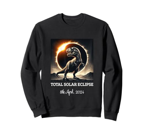 Kids Boys 8 April Total Solar Eclipse Dinosaur Trex in Glass Sweatshirt Kids Boys 8 April Total Solar Eclipse Dinosaur Trex in Glass Sweatshirt von Solar Eclipse 2024 Shirt