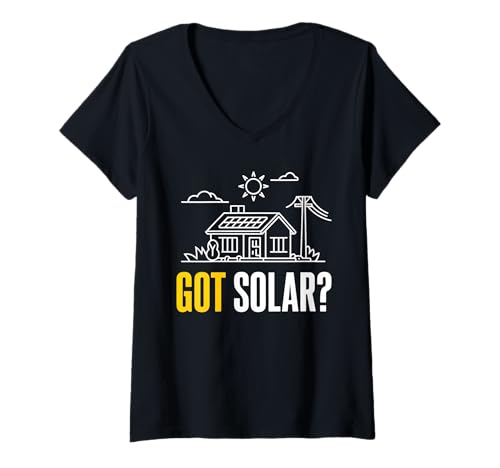 Damen Habe Solar T-Shirt mit V-Ausschnitt Damen Habe Solar T-Shirt mit V-Ausschnitt von Solar Energy Solar Panel Renewable Energy