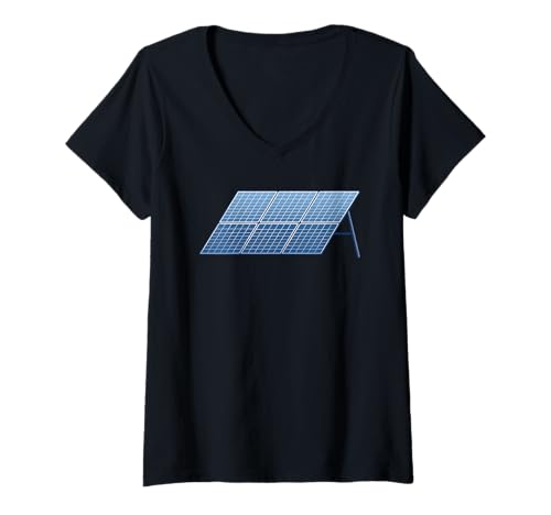 Damen Solarenergie-Power-Panel T-Shirt mit V-Ausschnitt Damen Solarenergie-Power-Panel T-Shirt mit V-Ausschnitt von Solar Energy Solar Panel Renewable Energy