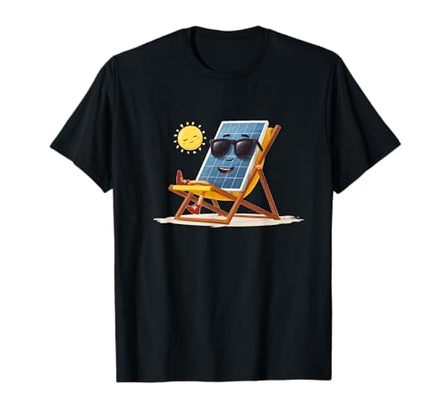 Lustiges Sonnenbad Solarpanel Kostüm für Jungen und Mädchen T-Shirt von Solar Panel Outfit