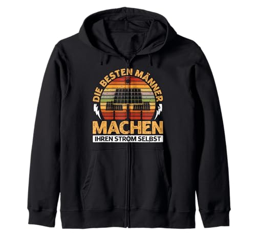 Solar DIE BESTEN MÄNNER MACHEN IHREN STROM SELBST Solar Kapuzenjacke von Solar Shirt PV Anlage Solarenergie Ökostromhelden