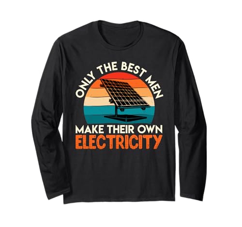 Solar DIE BESTEN MÄNNER MACHEN STROM SELBST Solarenergie Langarmshirt Solar DIE BESTEN MÄNNER MACHEN STROM SELBST Solarenergie Langarmshirt von Solar Shirt PV Anlage Solarenergie Ökostromhelden