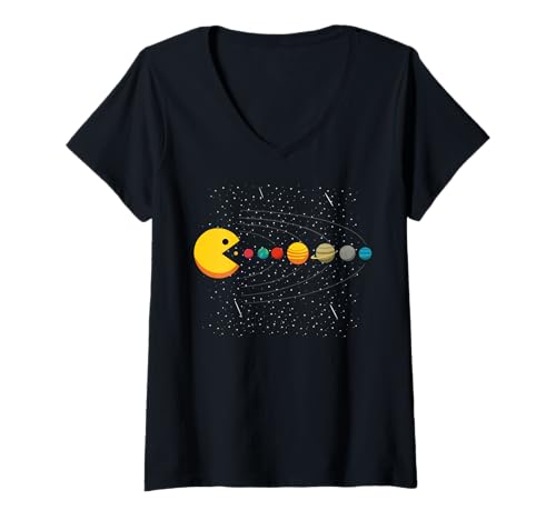 Damen Sonnensystem Astronauten Weltraum Videospiele Lustig Sarkastisch T-Shirt mit V-Ausschnitt Damen Sonnensystem Astronauten Weltraum Videospiele Lustig Sarkastisch T-Shirt mit V-Ausschnitt von Solar System Astronauts Space Video Games Humor