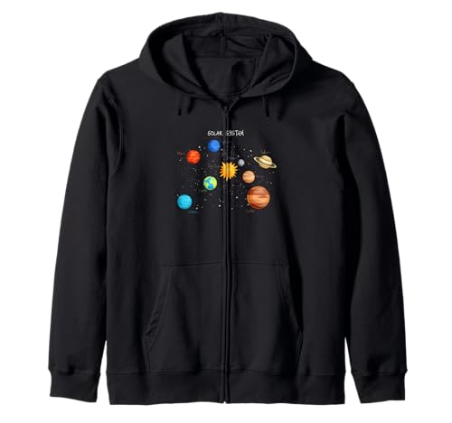 Sonnensystem – Sonne & Planeten Weltraum Astronomie Kinder Geschenk Kapuzenjacke Sonnensystem – Sonne & Planeten Weltraum Astronomie Kinder Geschenk Kapuzenjacke von Solar System Designs