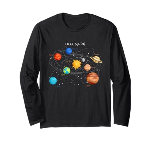 Sonnensystem – Sonne & Planeten Weltraum Astronomie Kinder Geschenk Langarmshirt Sonnensystem – Sonne & Planeten Weltraum Astronomie Kinder Geschenk Langarmshirt von Solar System Designs
