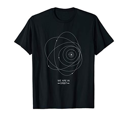 Sonnensystem Minimalistische Grafik Orbit Kinder T-Shirt von Solar System Geschenke Ka.