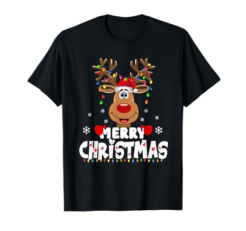 Lustiges Frohe Weihnachten Rentier Xmas 2025 Familie Männer Frauen T-Shirt Lustiges Frohe Weihnachten Rentier Xmas 2025 Familie Männer Frauen T-Shirt von Solar System Gifts