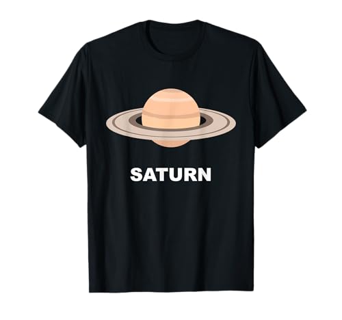 Solar System Outer Space Planets Group Costumes - Riesen Planet Saturn Kostüm T-Shirt Schwarz Unisex-Kinder, Unisex-Erwachsene von Solar System Outer Space Planets Group Costumes
