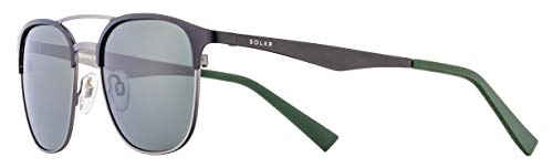 SOLAR Men's Creedence Sunglasses, Schwarz/Gun, One Size von Solar