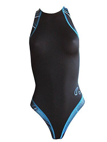 Solar Schwimmanzug mit Rückenreißverschluss Dry Weave schwarz/türkis, Gr. 32 von Solar