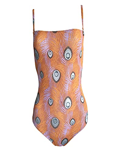 Solar Tan Thru Bandeau-Badeanzug orange, Gr. 38-B-Cup von Solar