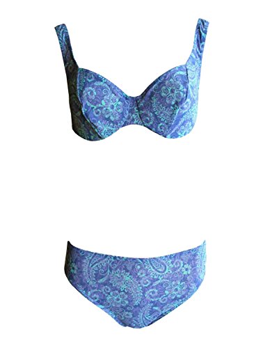 Solar Tan Thru Bügel-Bikini Blue/Turquoise, Gr. 36 C-Cup von Solar