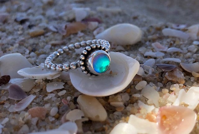 Mondstein Kristall Pandora Style Sterling Silber Ring von SolarisSilverStore