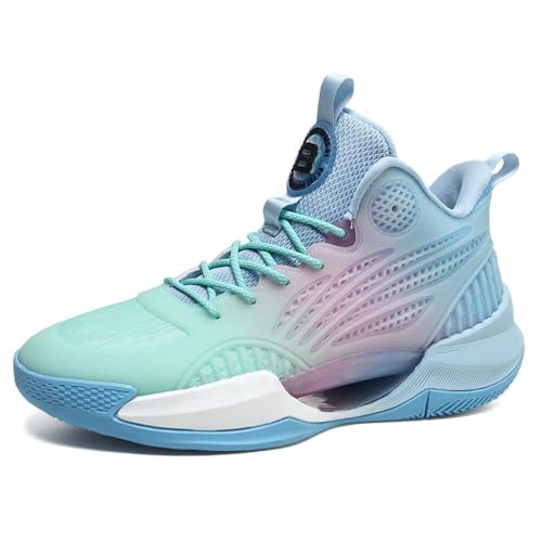 Solastride Herren Basketballschuhe Walking Sport Freizeit Anti-Rutsch Verschleißfeste Stoßdämpfung Trainingsschuhe(Blue,40 EU) von Solastride