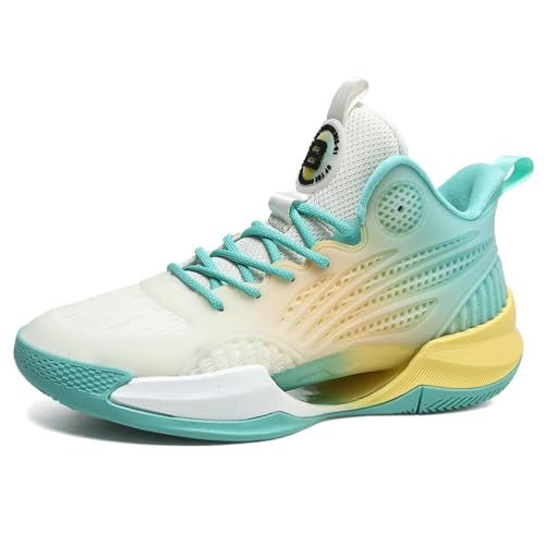 Solastride Herren Basketballschuhe Walking Sport Freizeit Anti-Rutsch Verschleißfeste Stoßdämpfung Trainingsschuhe(Green,39 EU) von Solastride