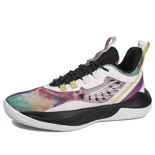 Solastride Herren-Basketballschuhe mit rutschfestem, verschleißfestem und stabilem Griff for Outdoor- und Indoor-Sporttrainingsstiefel(Black,39 EU) von Solastride