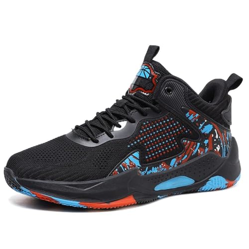 Solastride Herren-Basketballschuhe sind atmungsaktiv, rutschfest, stoßdämpfend, verschleißfest und widerstandsfähig, for Outdoor-Sporttraining(Black,38 EU) von Solastride