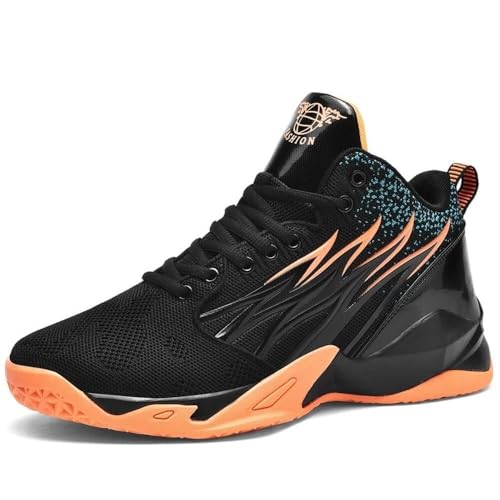 Solastride Herren-Basketballschuhe sind atmungsaktiv, rutschfest, verschleißfest, stabil, stoßdämpfend, Rebound-Trainingssportschuhe(Black,38 EU) von Solastride