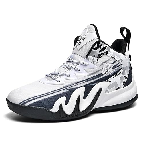 Solastride Herren-Basketballschuhe sind atmungsaktiv, rutschfest, verschleißfest, stoßdämpfend, Rebound-Grip-Trainingssportschuhe(Black,40 EU) von Solastride