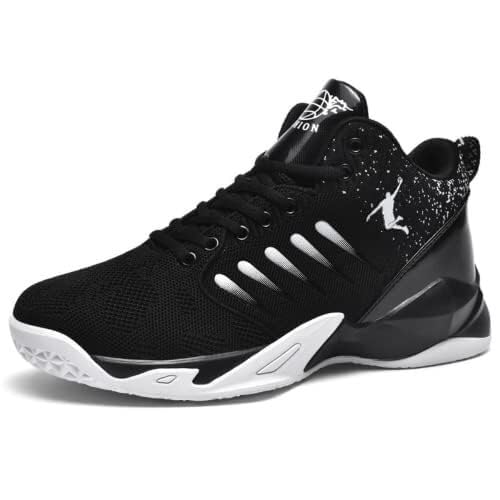 Solastride Herren-Basketballschuhe sind atmungsaktive, gepolsterte, Rutschhemmende, verschleißfeste und griffige Sporttrainingsstiefel(Black,41 EU) von Solastride