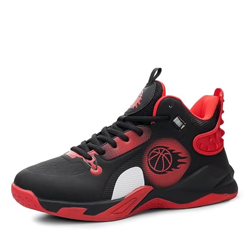 Solastride Herren-Basketballschuhe sind rutschfeste, verschleißfeste, stoßdämpfende, atmungsaktive Outdoor-Trainingssportschuhe(Black,44 EU) von Solastride
