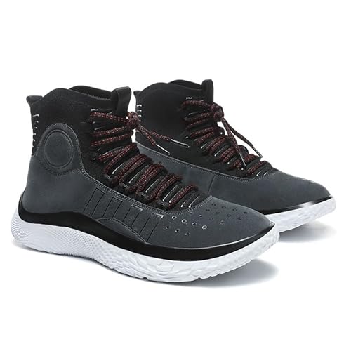 Solastride Herren-Basketballschuhe sind stoßdämpfende, verschleißfeste, rutschfeste und stoßdämpfende Sporttrainingsschuhe mit umwickeltem Griff(Black,40 EU) von Solastride