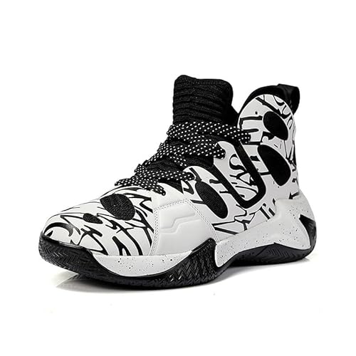 Solastride Herren High Top Basketballschuhe mit Rutschfester, verschleißfester Dämpfung, Rebound-Griff, Outdoor-Trainingssportschuhe(Black,40 EU) von Solastride