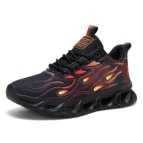 Solastride Leichte, rutschfeste und verschleißfeste Mid-Top-Basketball-Sportschuhe for Herren, Lauf- und Fitnessschuhe for die Freizeit(Black,39 EU) von Solastride