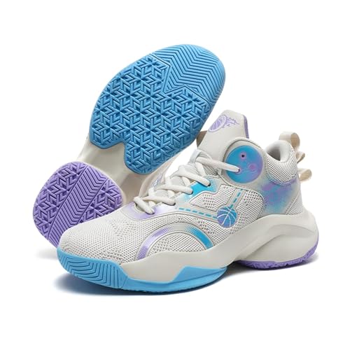 Solastride Modische Basketballschuhe for Herren, atmungsaktiv, rutschfest, verschleißfest, stoßdämpfend, Outdoor-Sport-Trainingsschuhe(Beige,41 EU) von Solastride