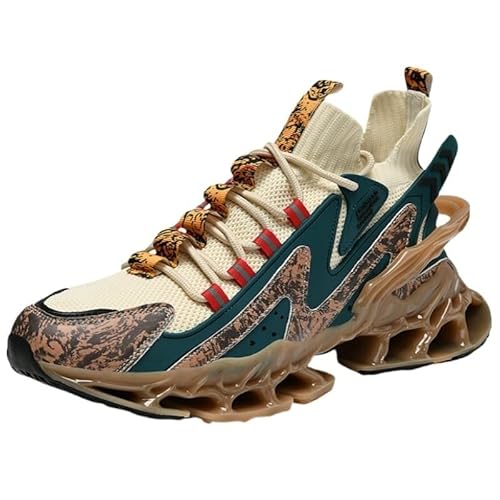 Solastride Modische Basketballschuhe for Herren sind leicht, atmungsaktiv, rutschfest und verschleißfest und eignen Sich for Freizeitsportstiefel.(Apricot,39 EU) von Solastride