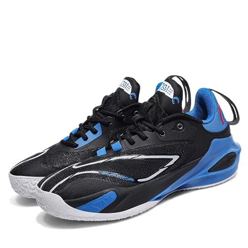 Solastride Unisex Basketballschuhe Atmungsaktiv Rebound Anti Rutsch Verschleißfest Stoßdämpfend Modische Sportstiefel(Dark Blue,40 EU) von Solastride