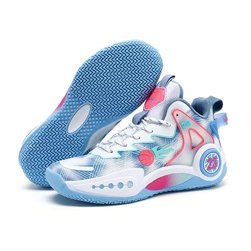 Solastride Unisex Basketballschuhe Rebound Atmungsaktive Sportschuhe Anti-Rutsch Verschleißfeste Dämpfung Outdoor-Trainingsschuhe(Blue,44 EU) von Solastride