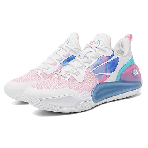 Solastride Unisex Basketballschuhe Stoßdämpfender Rückprall Anti-Rutsch Verschleißfeste Leichte Trainingssportschuhe(Pink,39 EU) von Solastride