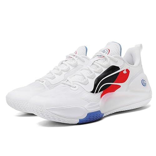 Solastride Unisex Basketballschuhe Stoßdämpfender Rückprall Anti-Rutsch Verschleißfeste Leichte Trainingssportschuhe(White,40 EU) von Solastride