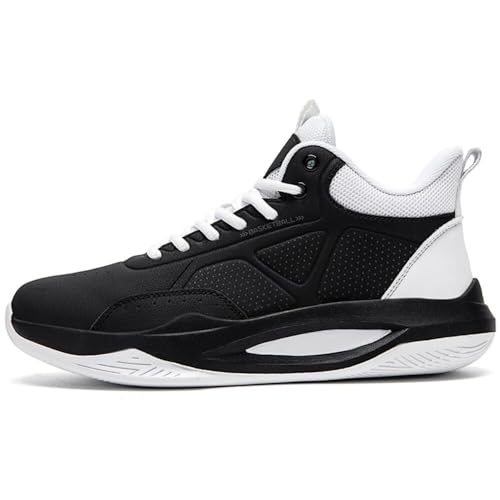 Solastride Unisex-Basketballschuhe mit atmungsaktivem Mesh, stoßdämpfendem Rückprall, rutschfesten, verschleißfesten Outdoor-Trainingsstiefeln(Black,42 EU) von Solastride