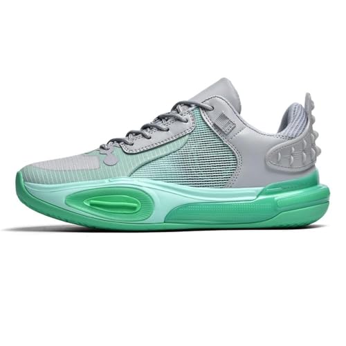 Solastride Unisex Basketballschuhe rutschfest Verschleißfest Stoßdämpfend Atmungsaktiv Grip Outdoor Sport Freizeitschuhe(Green,41 EU) von Solastride