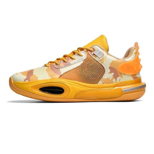 Solastride Unisex Basketballschuhe rutschfest Verschleißfest Stoßdämpfend Atmungsaktiv Grip Outdoor Sport Freizeitschuhe(Yellow,38 EU) von Solastride