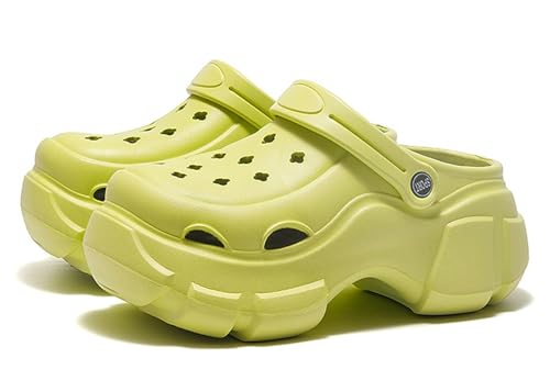 Solaud Damen Plateau Clogs Klassisch Weich Garten rutschfest Hoch Plateau Clog Sandalen von Solaud