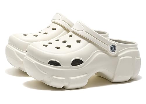 Solaud Damen Plateau Clogs Klassisch Weich Garten rutschfest Hoch Plateau Clog Sandalen von Solaud