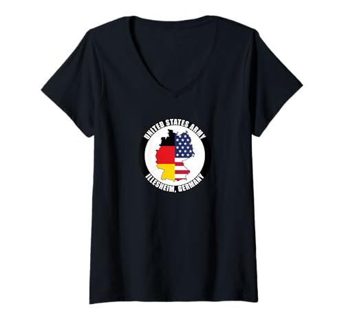 Damen Illesheim Deutschland United States Army Military Veteran Geschenk T-Shirt mit V-Ausschnitt Damen Illesheim Deutschland United States Army Military Veteran Geschenk T-Shirt mit V-Ausschnitt von SoldierTees