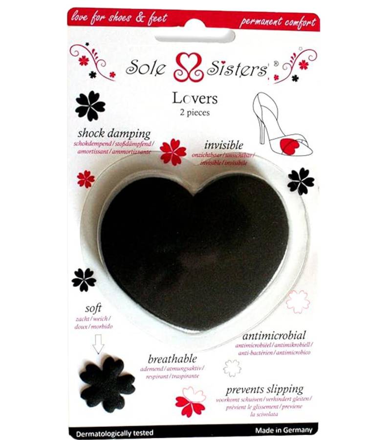 Sole Sister Lovers Stoßdämpfende und atmungsaktive Ballenpolster für High Heels Einlegesohle Schwarz/Grau Sole Sister Lovers Stoßdämpfende und atmungsaktive Ballenpolster für High Heels Einlegesohle Schwarz/Grau von Sole Sisters